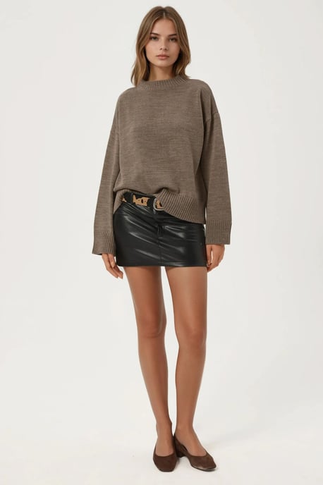 Rundhals Gemütlicher Pullover - Image 2