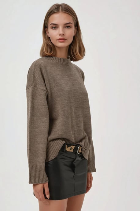 Rundhals Gemütlicher Pullover - Image 3