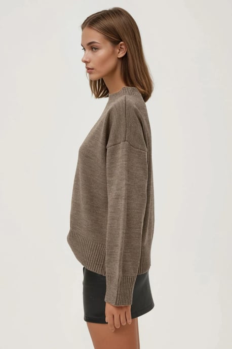 Rundhals Gemütlicher Pullover - Image 6