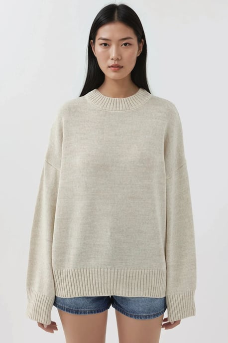 Rundhals Gemütlicher Pullover - Image 2