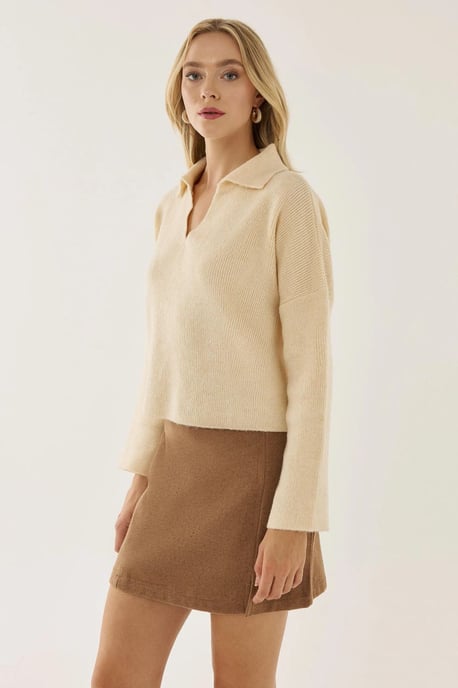 Lässiger Pullover mit Hemdkragen - Image 2