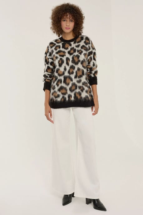 Leopardenmuster Strickpullover - Image 2