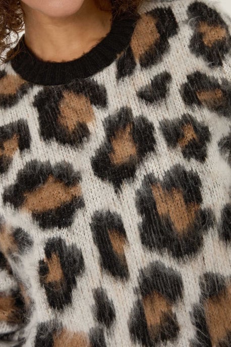 Leopardenmuster Strickpullover - Image 5