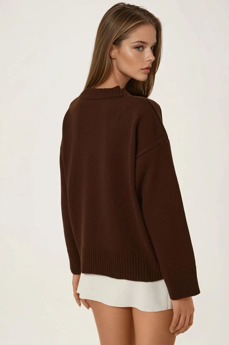 Rundhals Gemütlicher Pullover - Image 3