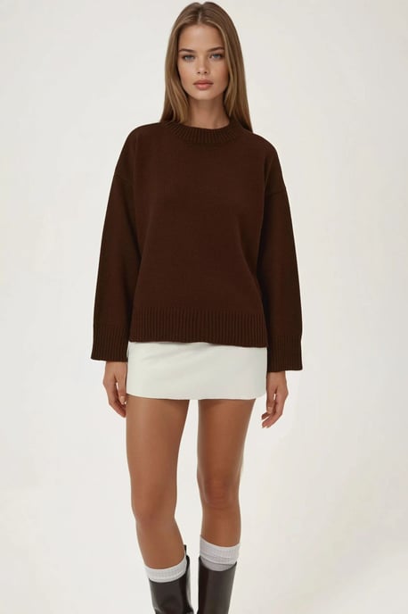 Rundhals Gemütlicher Pullover - Image 4
