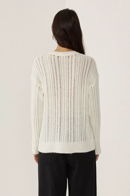 Lässiger Schnitt Rundhalsausschnitt Pullover - Image 5