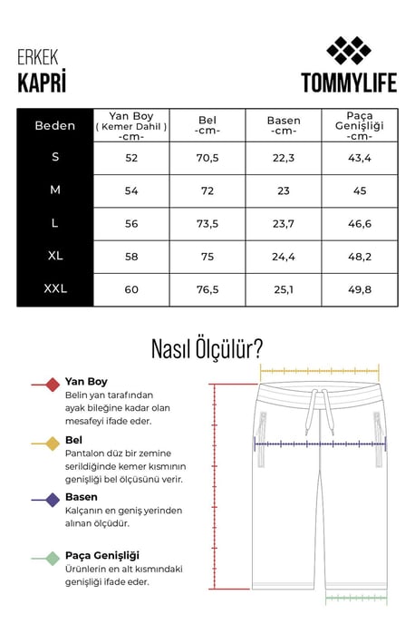Herren Mid-Waist Weitbeinige Capri-Shorts - Image 6
