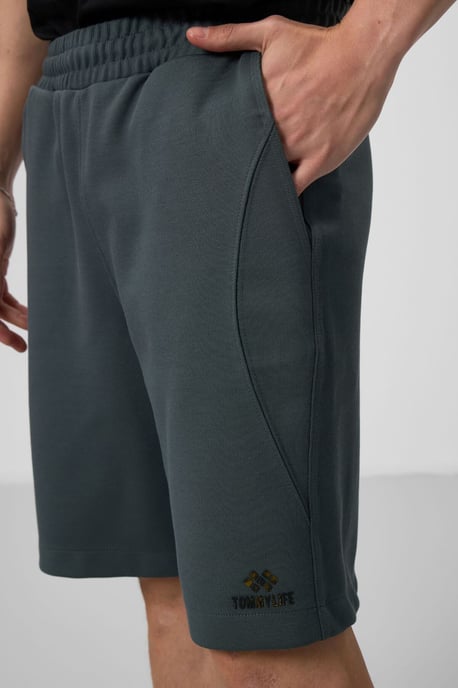 Übergroße Baumwollmischung Strickshorts - Image 3