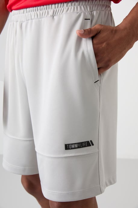 Herren Unifarbene Sweatshorts - Image 3