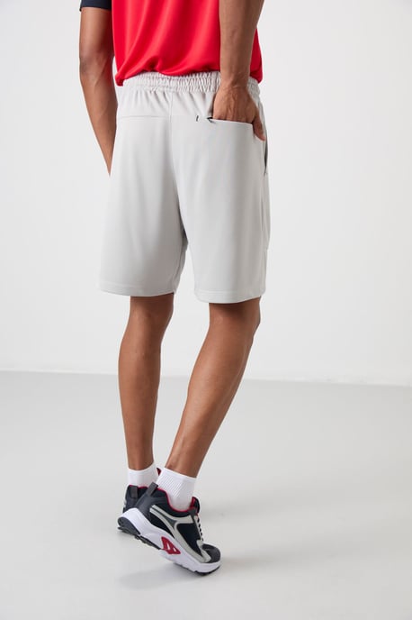 Herren Unifarbene Sweatshorts - Image 6