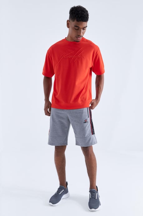 Herren gestreifte Jersey-Shorts - Image 1