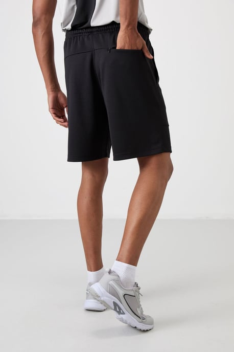 Herren Unifarbene Sweatshorts - Image 6