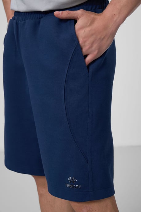 Übergroße Baumwollmischung Strickshorts - Image 3
