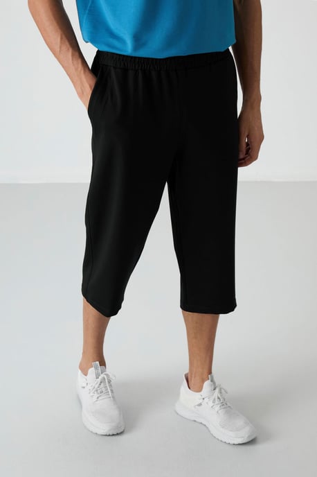 Herren Mid-Waist Weitbeinige Capri-Shorts - Image 2