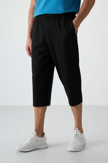 Herren Mid-Waist Weitbeinige Capri-Shorts - Image 4