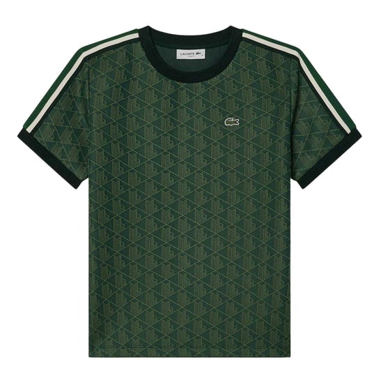 Lacoste - T-Shirt für Damen, Jacquard, Schmal (Grün) - Image 1