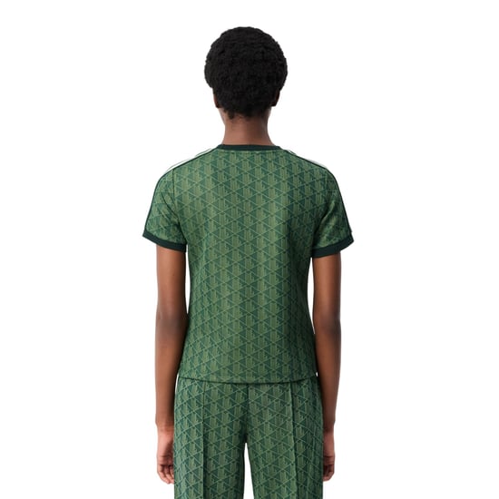 Lacoste - T-Shirt für Damen, Jacquard, Schmal (Grün) - Image 2