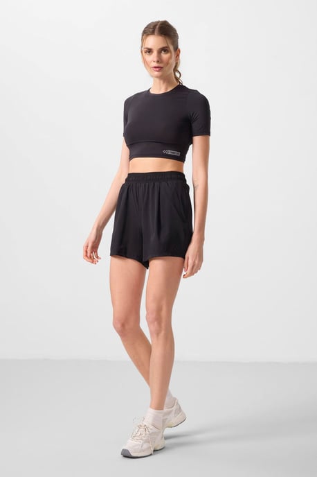 Hochtaillierte Strickshorts - Image 2