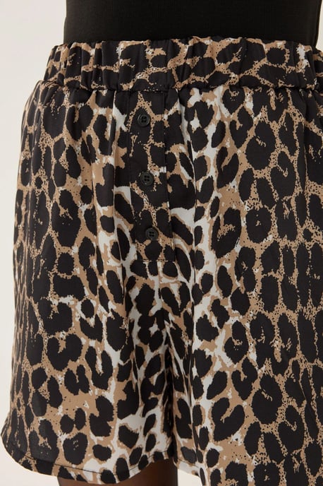Hochtaillierte Leopardenmuster-Mini-Shorts - Image 5