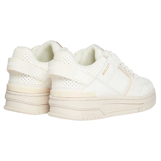 Mallet - "Compton" Sneaker für Damen, Leder, Niedrig geschnitten, Grob flach (Naturweiß) - Image 2