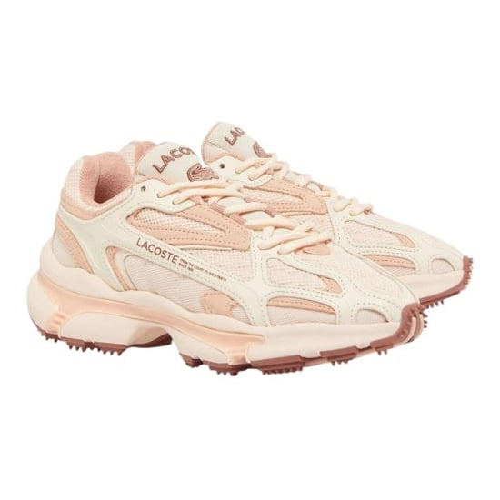 Lacoste - "L003 2K24" Sneaker für Damen, Wildleder, Klobiger Absatz (Pink) - Image 1