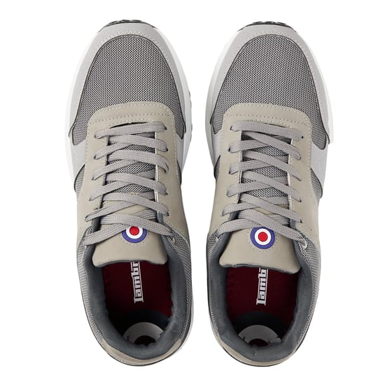 Lambretta - "Echo 2" Matrose Sneaker für Herren, Netzmaterial, Niedrig geschnitten, Flach (Hellgrau) - Image 4