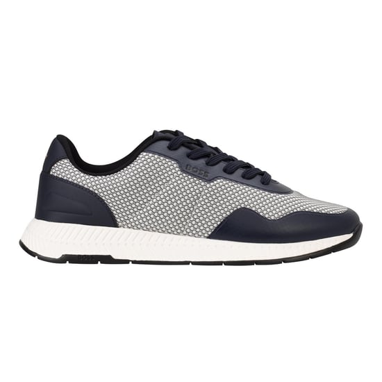 Boss - "Titanium" Sneaker für Herren, Netzmaterial, niedrig geschnitten (Dunkles Marineblau/Weiß) - Image 1