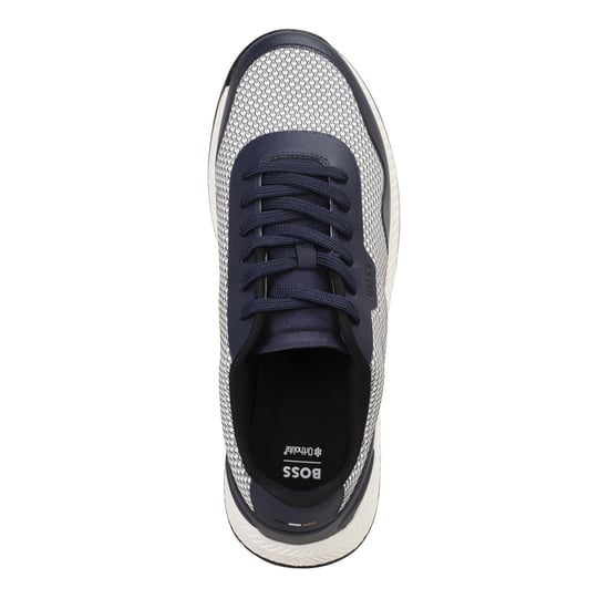 Boss - "Titanium" Sneaker für Herren, Netzmaterial, niedrig geschnitten (Dunkles Marineblau/Weiß) - Image 4