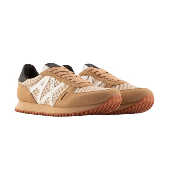 Armani Exchange - "AX" Sneaker für Herren, Wildleder (Hellbraun) - Image 3