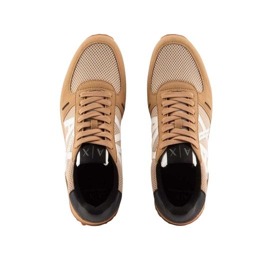 Armani Exchange - "AX" Sneaker für Herren, Wildleder (Hellbraun) - Image 4