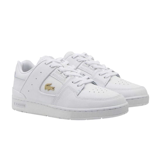 Lacoste - "Court Cage" Sneaker für Herren, Leder (Weiß Gold) - Image 5