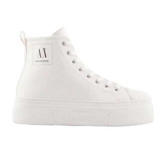 Armani Exchange - High Top Turnschuhe für Damen, Leder (Naturweiß) - Image 1