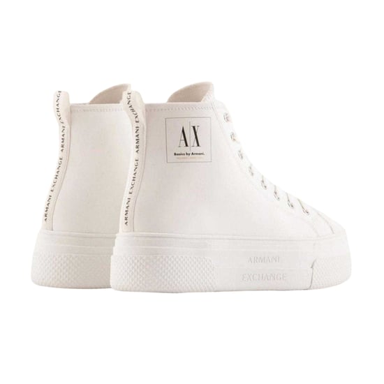 Armani Exchange - High Top Turnschuhe für Damen, Leder (Naturweiß) - Image 2