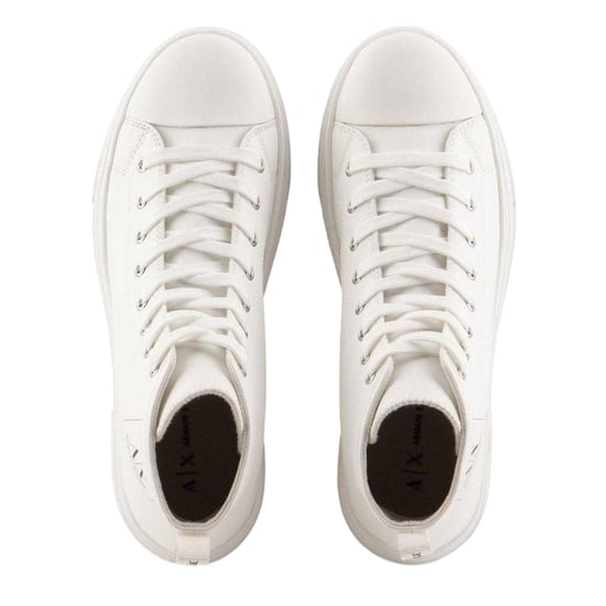 Armani Exchange - High Top Turnschuhe für Damen, Leder (Naturweiß) - Image 4