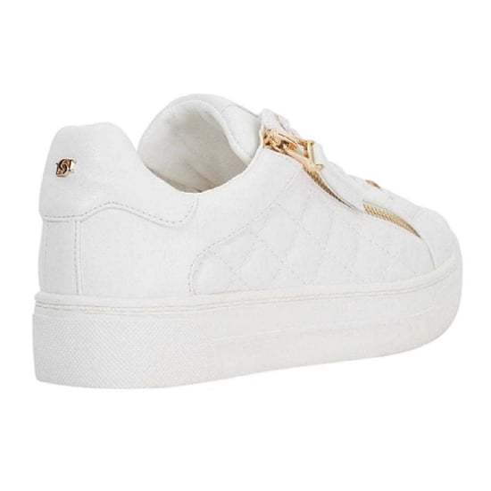 Dune London - "Eisel" Gesteppt Sneaker für Damen, Gesteppt, Seitlicher Reißverschluss, flach geformter Absatz (Weiß) - Image 2