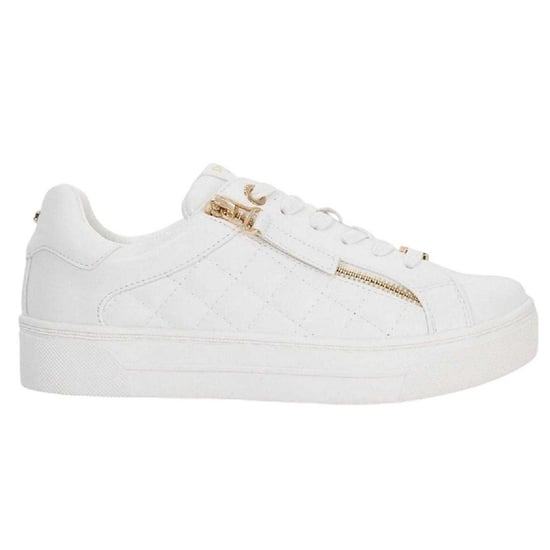 Dune London - "Eisel" Gesteppt Sneaker für Damen, Gesteppt, Seitlicher Reißverschluss, flach geformter Absatz (Weiß) - Image 3