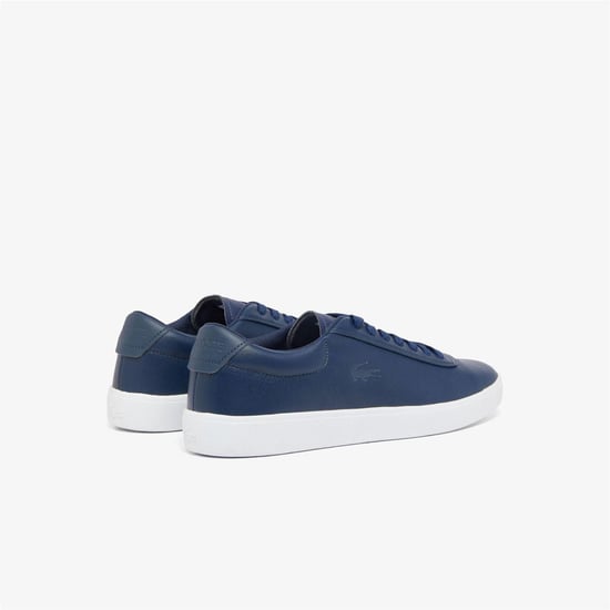 Lacoste - "Baseshot" Sneaker für Herren, Leder (Dunkles Marineblau/Weiß) - Image 3