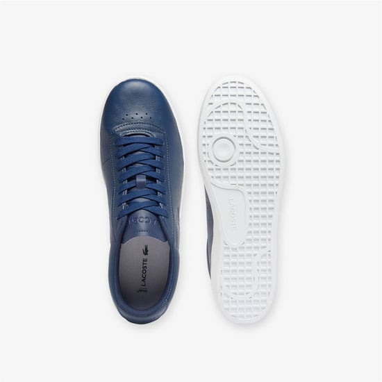 Lacoste - "Baseshot" Sneaker für Herren, Leder (Dunkles Marineblau/Weiß) - Image 4