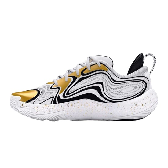Under Armour - "Spawn 6" Basketball Schuhe für Herren, Leder (Weiß) - Image 2