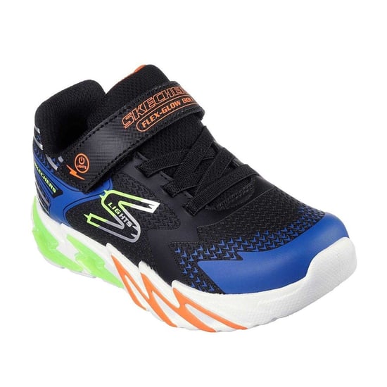 Skechers - "S Lights Flex-Glow Bolt" Sneaker für Kinder (Schwarz Blau) - Image 1