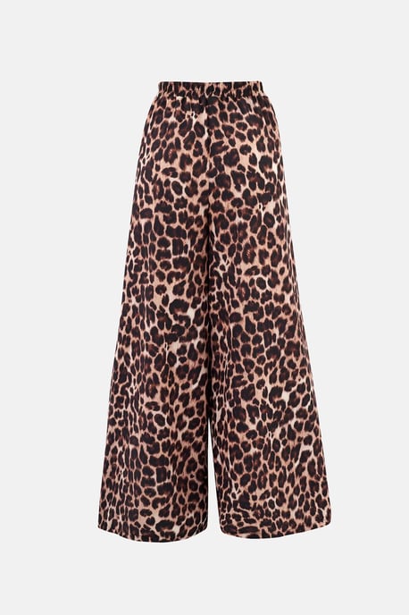 Mid-Rise Weite Tierdruckhose mit Kordelzug - Image 2