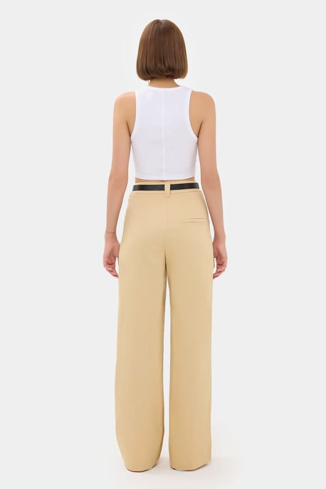 Faltige Weite-Hosen mit Hohem Bund - Image 4
