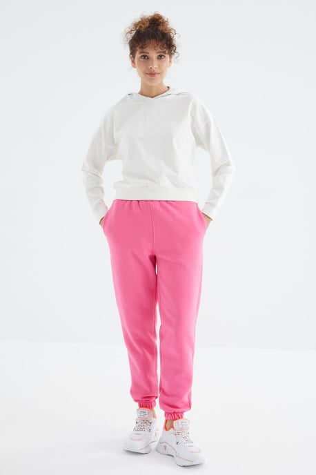 Hochtaillierte Fleece-Jogginghose für Damen - Image 5
