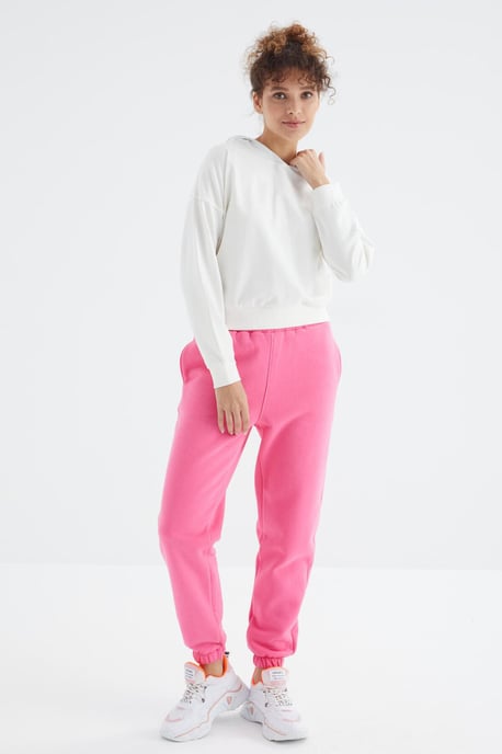Hochtaillierte Fleece-Jogginghose für Damen - Image 6