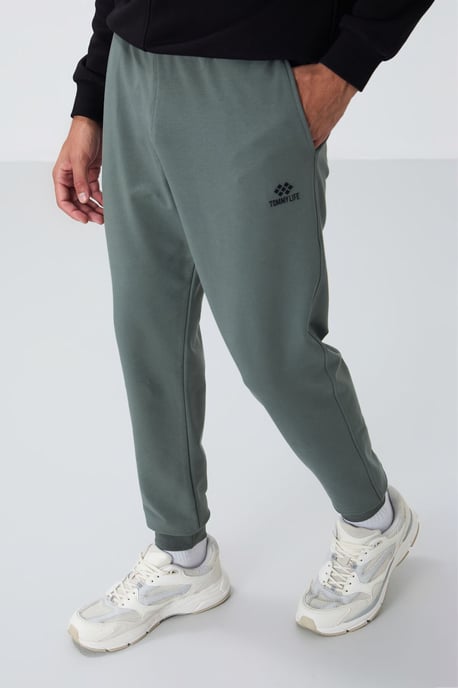 Herren Fleece-Sweatpants in Unifarben - Image 3