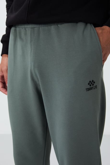 Herren Fleece-Sweatpants in Unifarben - Image 4