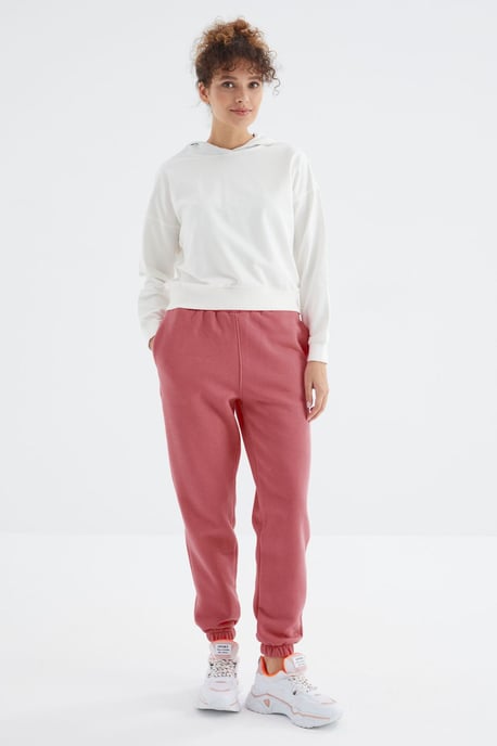 Hochtaillierte Fleece-Jogginghose für Damen - Image 3