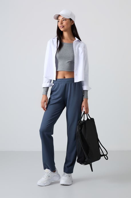 Damen Fleece Sweatpants mit geradem Bein - Image 1