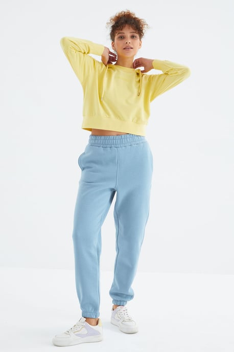 Damen Hochtaillierte Fleece Jogger Sweatpants - Image 1