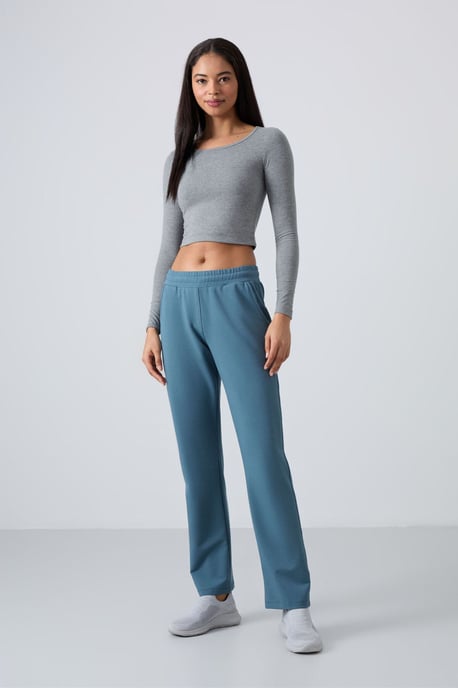 Frauen Fleece Sweatpants mit geradem Bein - Image 1